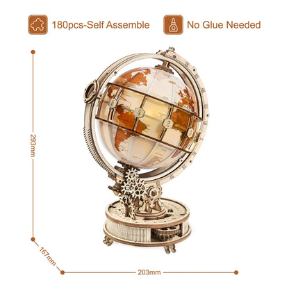 Wooden Globe Lamp